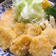 ホタテフライ定食のホタテ