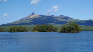 大沼からの眺めが美しい
