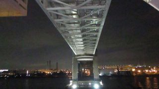 某クルーズ船が通過時に橋と船の最高部が接触しそうな感じもしましたが、無事通過できました。