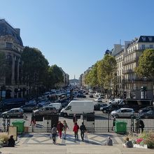 マドレーヌ教会の階段上から。