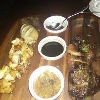 豚と海産の焼き物