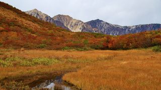 白馬三山と紅葉