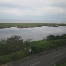 北方展望塔から眺める尾岱沼の景観