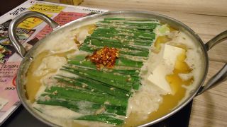 美味しいスープに柔らかなモツ