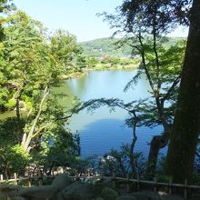 難所をサザエ山から見下ろす。