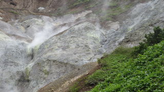 水蒸気が噴き出していました