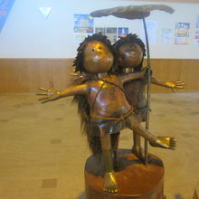 可愛らしいコロボックルの展示があります