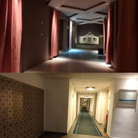 館内は一部は豪華だが、客室の通路はけっこう古かった