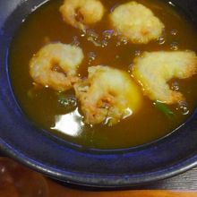 小エビ天カレーうどん