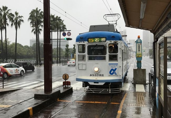 軍艦島への拠点駅です。