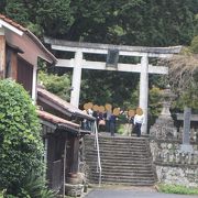 石見銀山の入口付近の神社でした。