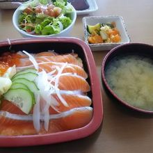 相棒が食べた｢サーモン丼｣も美味しかったです！　