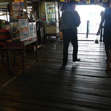 両側に小さな店が並ぶ暗い通路になっています