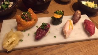 馬肉をお寿司で食べられます。