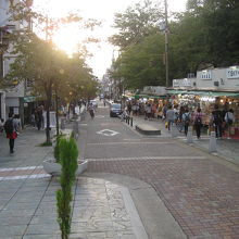 猿沢池横の三条通り