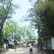 公園入口から豊国神社へ