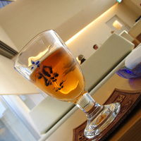 ウエルカムドリンクをいただきながらチェックイン。