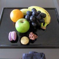 ウェルカムフルーツ＆スイーツ、豪華ですね