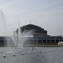 噴水越しがベストアングル