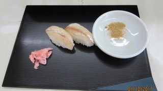 １０月１日にししゃも寿司一番乗り。
