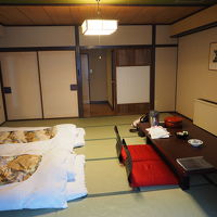 花袋荘　チェックイン時、既に布団が敷いてありました。