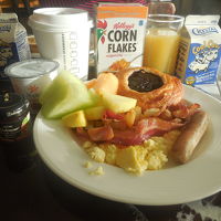 ラウンジでの朝食ブッフェ