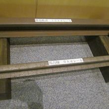 鶴居村軌道レール展示の様子