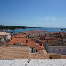 鐘楼から見渡したポレチュ港