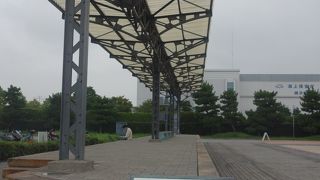 シンプルなプラットホームと線路