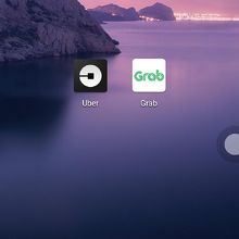 ダウンロードした、タクシー配車アプリです。
