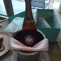 シャンパン、ティファニーグラス