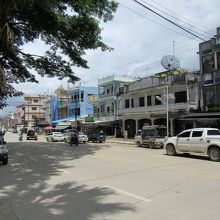 建物の並びは、昭和の香り
