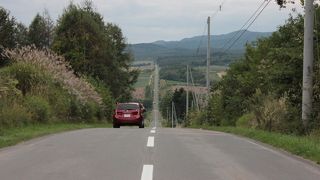 中心に一時停止の標識あり