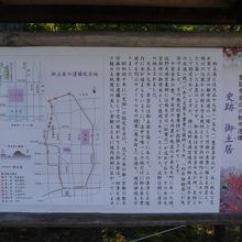 説明書きの立て看板。
