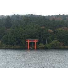 海賊船から見た箱根神社の鳥居