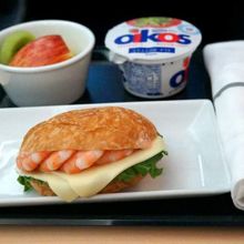 着陸前の朝食も美味しかったです！