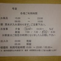 食事の時間帯はチェックイン時にリクエストを求められる