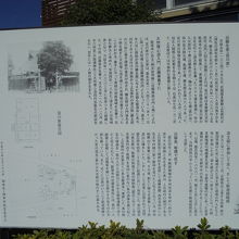 解説板には当時の屋敷の復元図などが書かれています