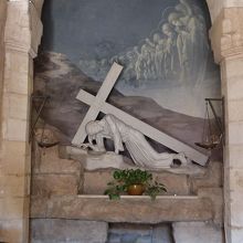 第三留。イエスが十字架の重みに耐えかね最初につまずいた場所