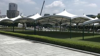 平和記念式典の準備が始まっています