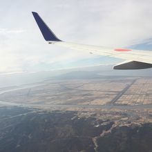 八郎潟、男鹿半島が見えました。