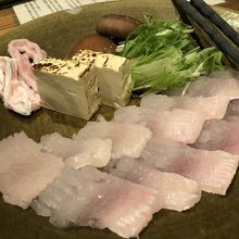 鱧なべはシャブシャブで