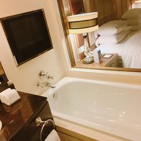 シャワー室とバスタブがあります。