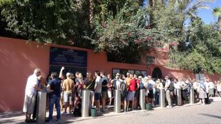 平日でも入場まで40分並び待ちだったので入場せず。