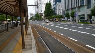 岡山駅からまっすぐ伸びていました。