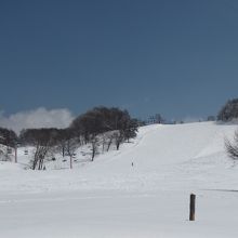 センタ-ハウス前のゲレンデ