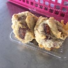 「うむにー」紅いも練り物揚げで超甘い