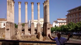 1世紀のローマ帝国の神殿の大理石の立派な柱