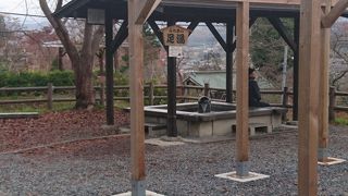 眺めのいい足湯