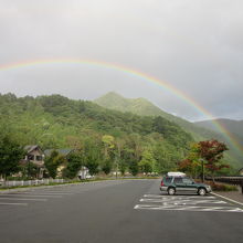 丁度美しい虹が掛かっていました♪